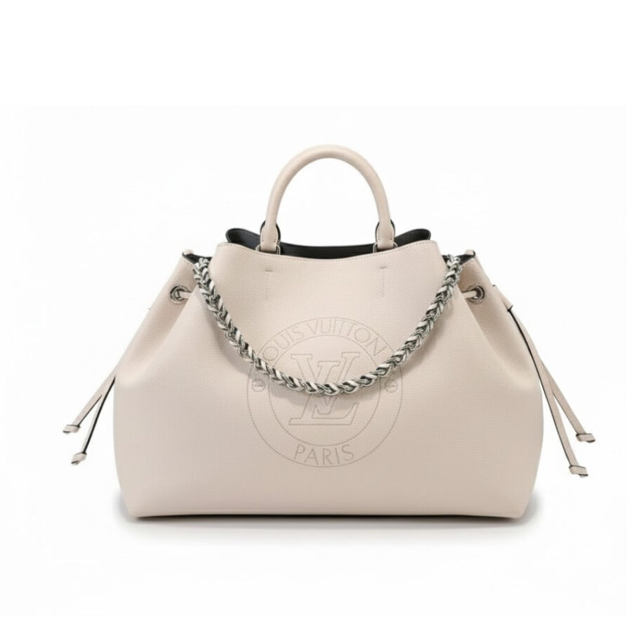 Louis Vuitton Bella Tote Bag Mahina Perforated In Beige 32Cm M11733