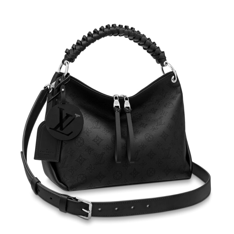 Louis Vuitton Beaubourg Hobo Mm Mahina Black 32Cm M56073