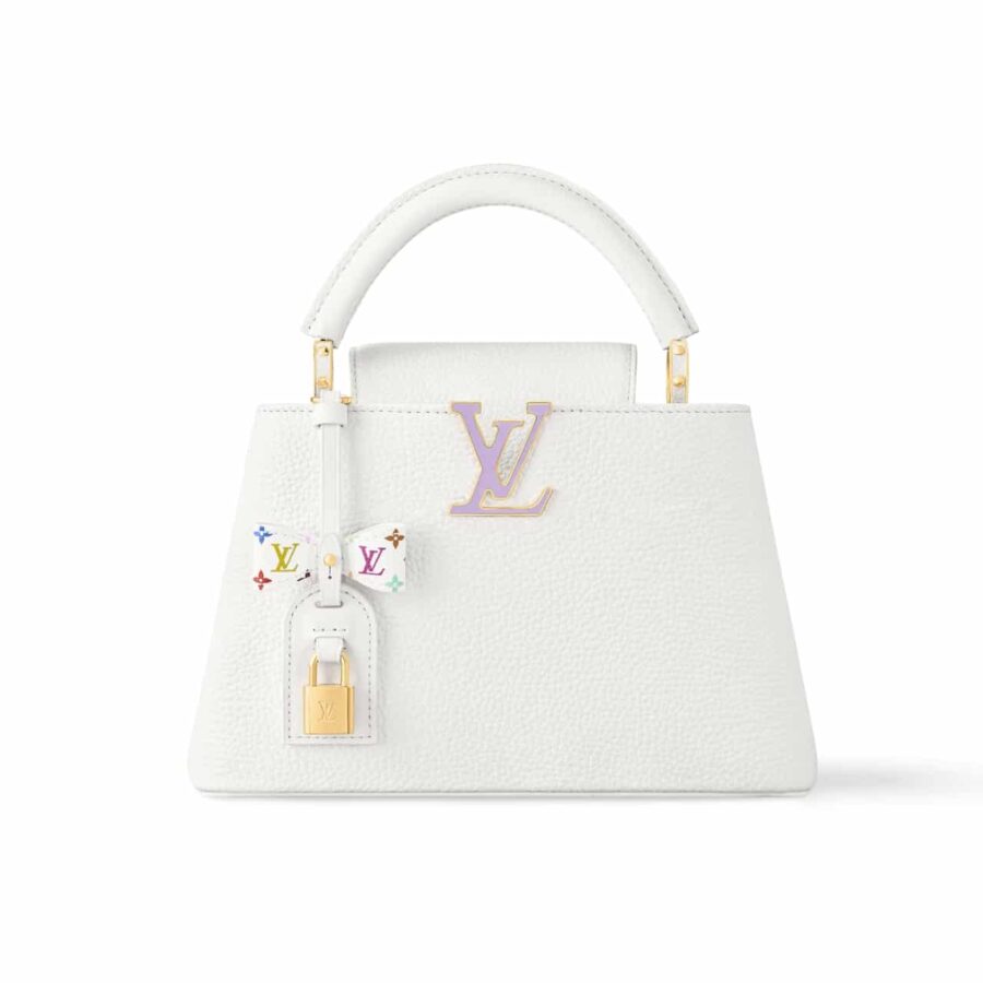 Louis Vuitton X Takashi Murakami Capucines Bb White 21cm M13253