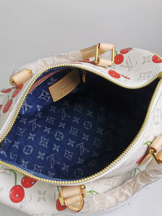 Louis Vuitton X Takashi Murakami Monogram Cerise Speedy 30 White 30Cm M14238 - Image 6