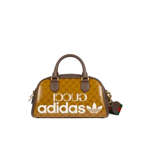 Gucci X Adidas Mini Duffle Bag Brown 31.5Cm 702397 Uvsft 7268