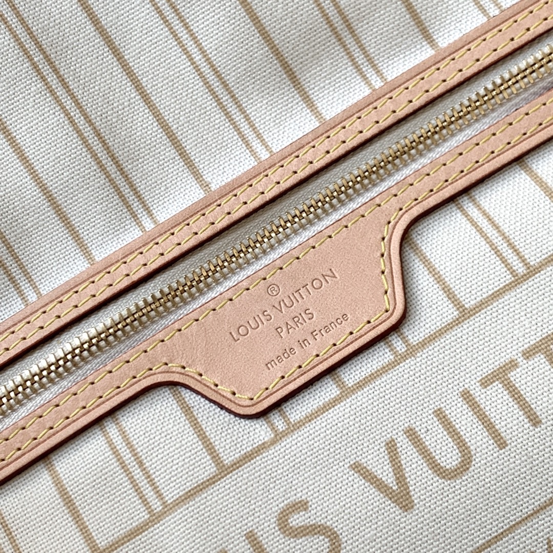 Louis Vuitton Neverfull PM Damier Azur Beige 29Cm N40605 - Image 3